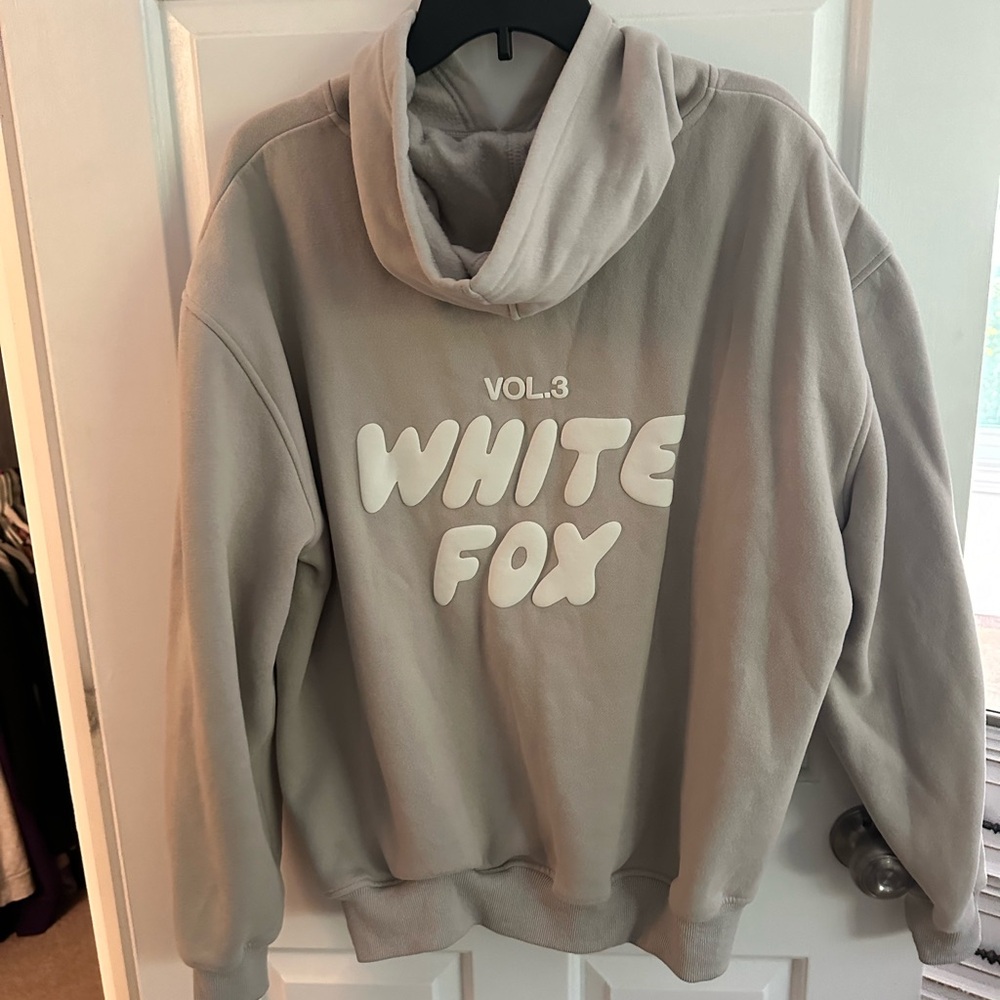 White Fox women’s hoodie size medium/large in Moon